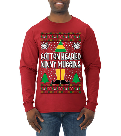 Cotton Headed Muggins Christmas Movie Quote, Christmas Gifts, Funny Xmas Gift Idea, Ugly Christmas Sweater Mens Long Sleeve Shirt