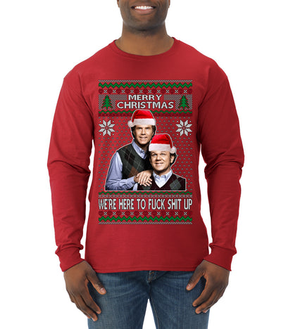 New Step Brothers Funny Movie Funny Movie, Christmas Gifts, Funny Xmas Gift Idea, Ugly Christmas Sweater Mens Long Sleeve Shirt