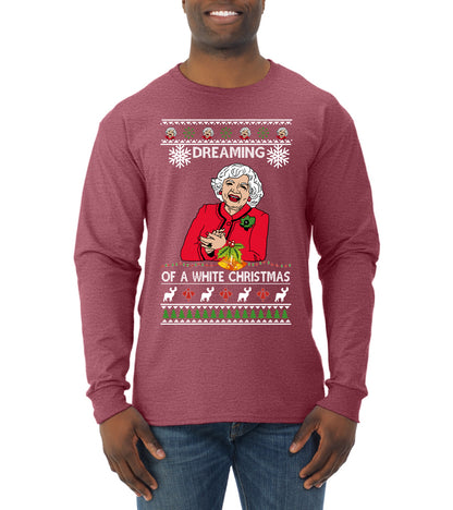 Betty I'm Dreaming of a White Christmas, Christmas Gifts, Funny Xmas Gift Idea, Ugly Christmas Sweater Mens Long Sleeve Shirt