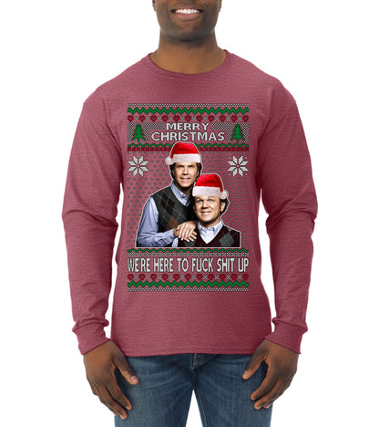 New Step Brothers Funny Movie Funny Movie, Christmas Gifts, Funny Xmas Gift Idea, Ugly Christmas Sweater Mens Long Sleeve Shirt