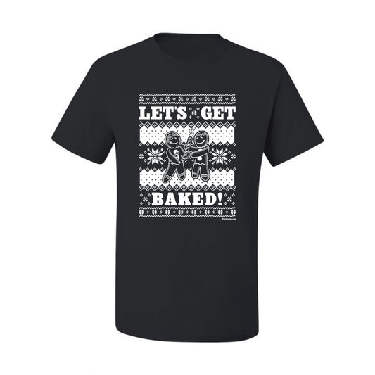 Graphic Ugly Xmas Tshirt , Holiday Ginger Bread Design, Let's Get Baked  Ugly Christmas Tshirt Men's Graphic T-Shirt Ugly Christmas  Men's T-Shirt