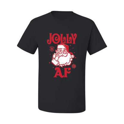 Christmas Santa Jolly AF Ugly Christmas Tshirt Men's Graphic T-Shirt Ugly Christmas  Men's T-Shirt