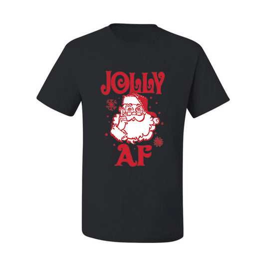 Christmas Santa Jolly AF Ugly Christmas Tshirt Men's Graphic T-Shirt Ugly Christmas  Men's T-Shirt