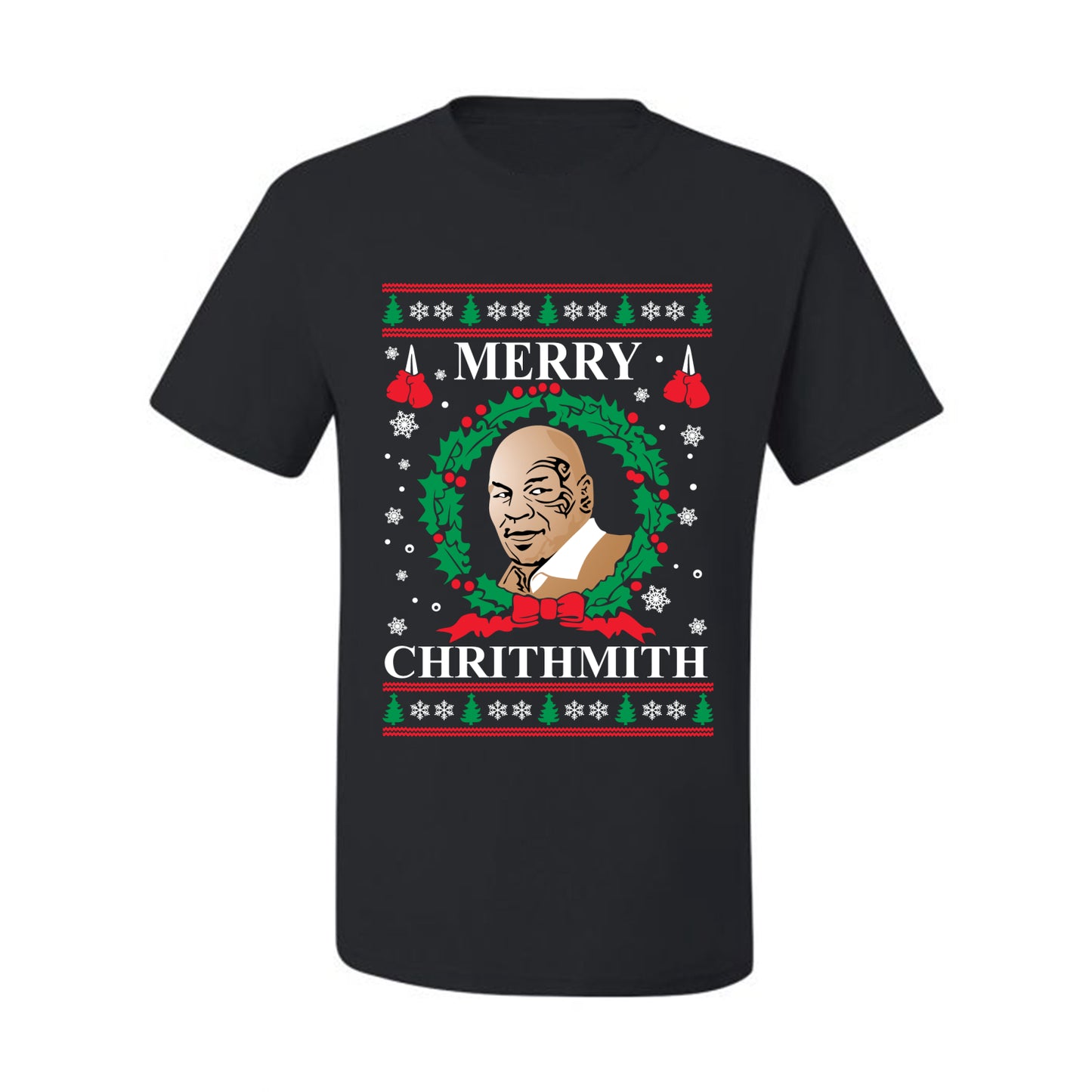 Mike Tyson  Ugly T-shirt Merry Chrithmith Ugly Christmas T-shirt  Ugly Christmas  Men's T-Shirt