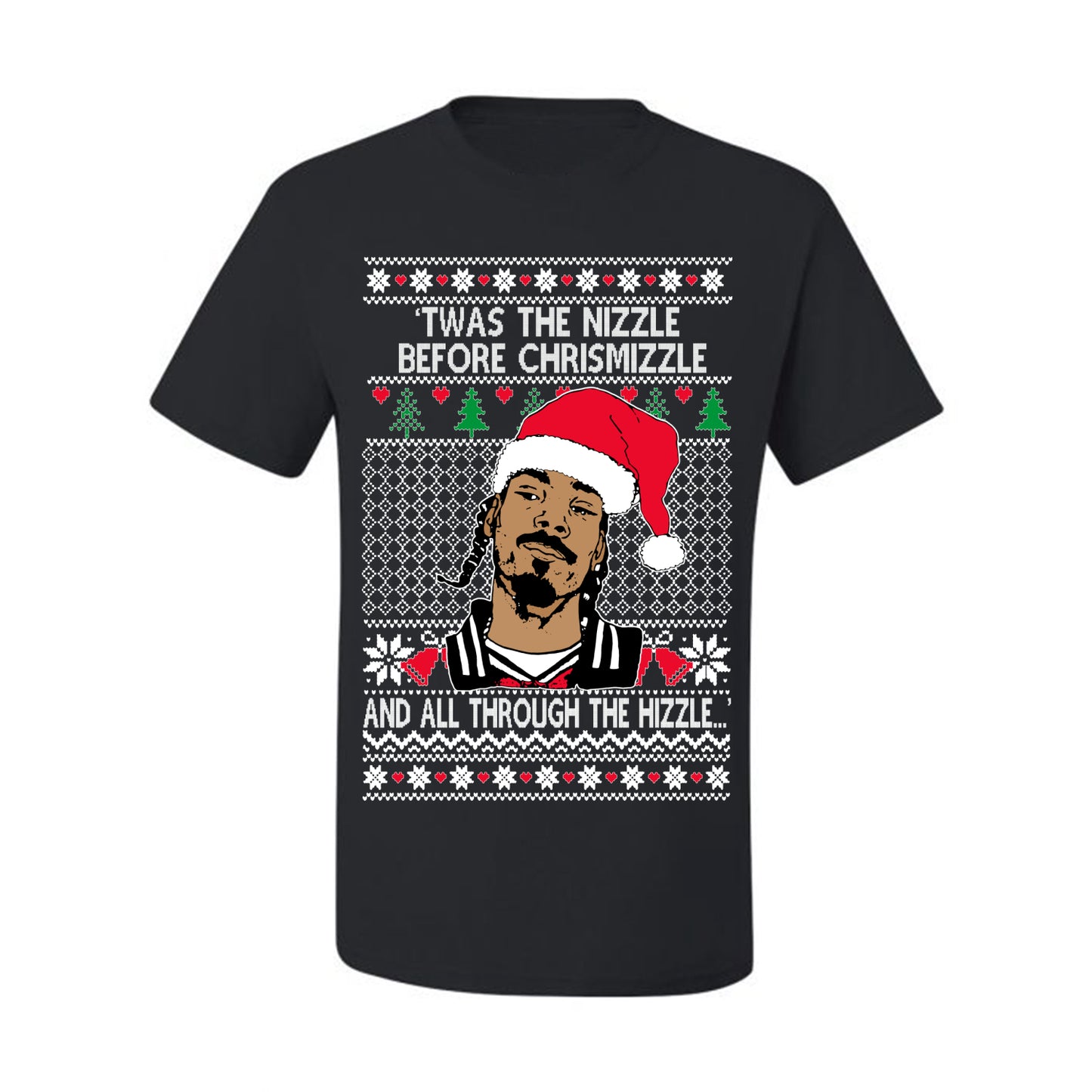 Twas The Nizzle Before Chrismizzle And All Through The Wizzle White, Christmas Gifts, Funny Xmas Gift Idea, Ugly Christmas Sweater Men's T-Shirt