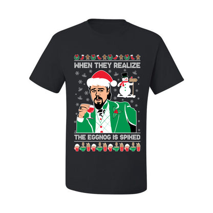 Funny  Ugly Xmas Graphic  T-shirt Leo The Eggnog Meme  Ugly Christmas T-shirt  Ugly Christmas  Men's T-Shirt