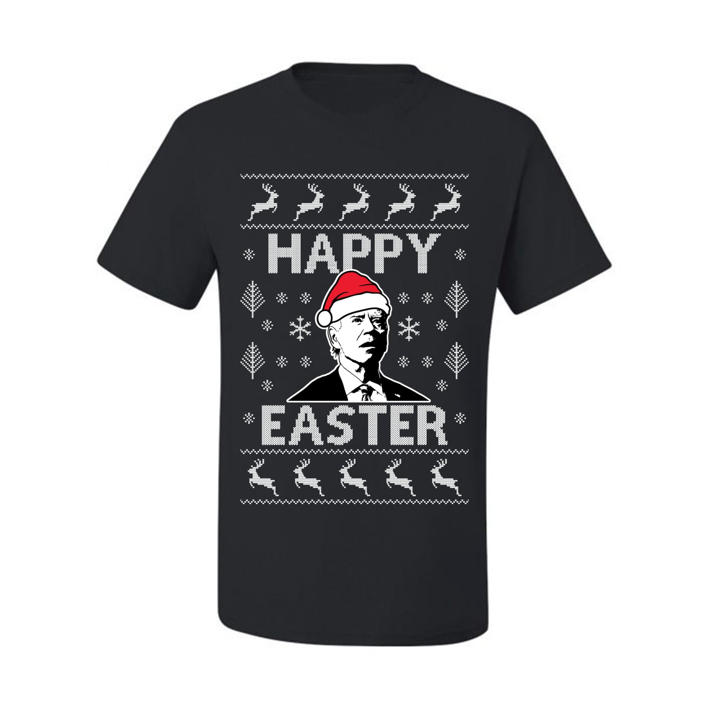 Ugly Xmas Tshirt , Biden Happy Easter Ugly Christmas Tshirt Men's Graphic T-Shirt Ugly Christmas  Men's T-Shirt