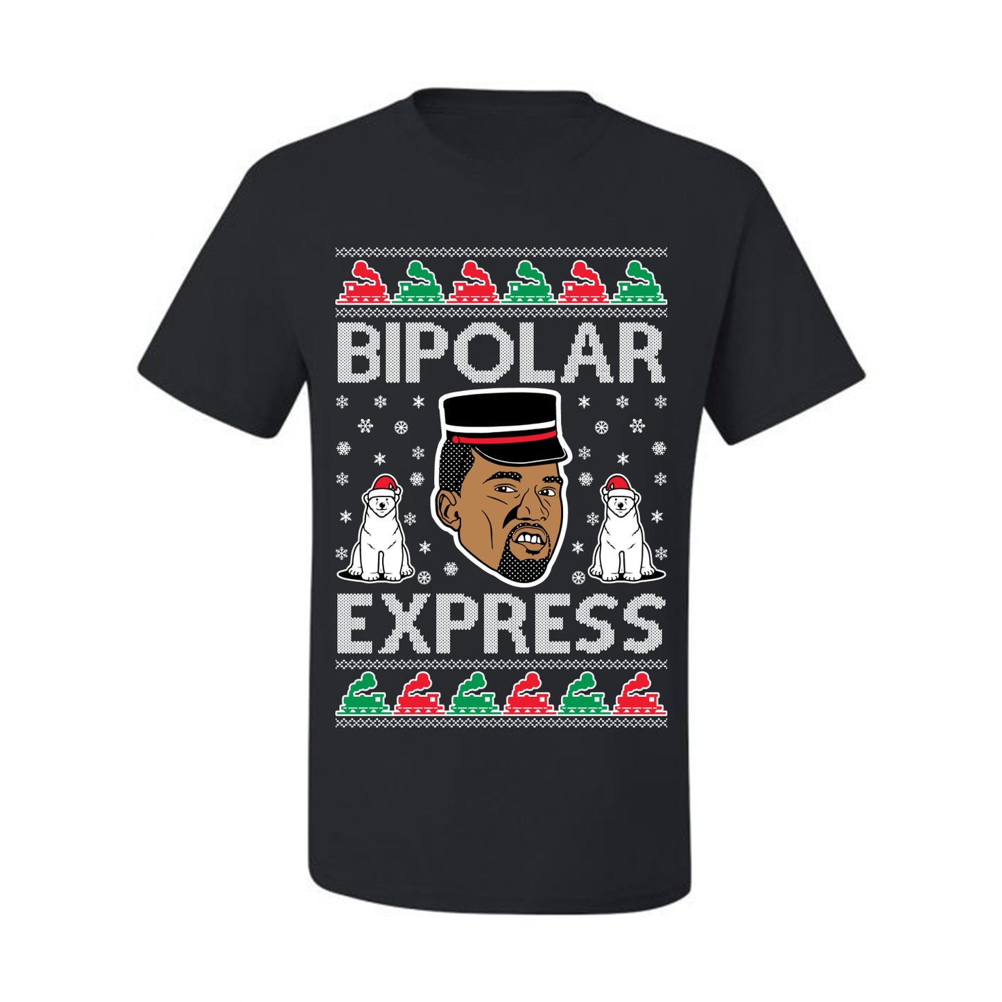 Funny Ugly Xmas Holiday T-shirt  Bipolar Express Ye Bipolar Express Ye Premium  Ugly Christmas T-shirt  Ugly Christmas  Men's T-Shirt