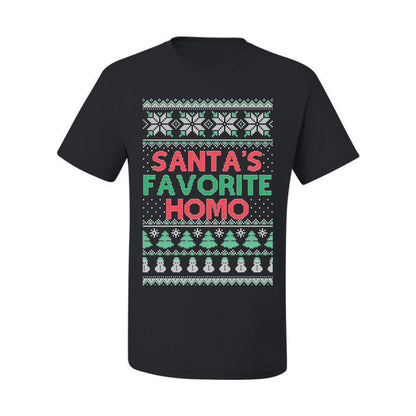Santa's Favorite Homo ,Christmas Gifts, Funny Xmas Gift Idea, Ugly Christmas Sweater Men's T-Shirt
