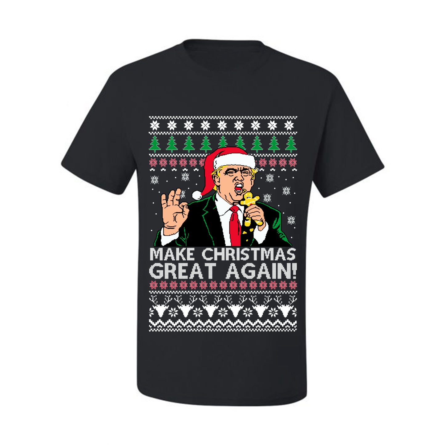 Funny Graphic Meme Ugly  Christmas  Tshirt , Donald Trump, "Make Christmas Great Again" Ugly Christmas Tshirt Men's Graphic T-Shirt Ugly Christmas  Men's T-Shirt