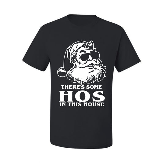There's Some Hos In This House Ugly Christmas Tshirt Men's Graphic T-Shirt Ugly Christmas  Men's T-Shirt