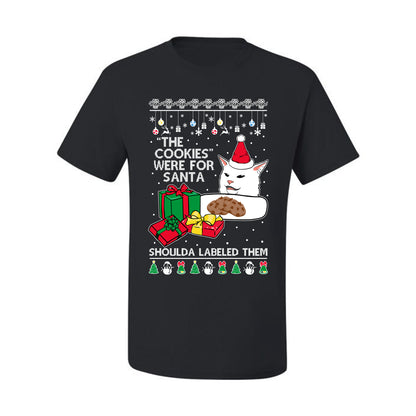 Cat Meme The Cookies Were For Santa Cute Xmas Meme, Christmas Gifts, Funny Xmas Gift Idea, Ugly Christmas Sweater Men's T-Shirt