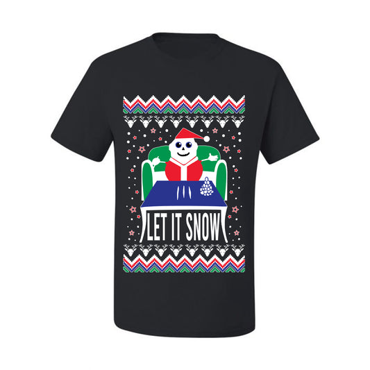 Ugly Merry Xmas Tshirt  Let It Snow Cocaine Santa  Ugly Christmas Tshirt Men's Graphic T-Shirt Ugly Christmas  Men's T-Shirt