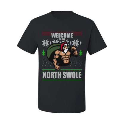 Ugly  Christmas T-shirt  "Merry Liftmas!" Santa Fitness Workout Gym Swole Gift, Group 2 Design Ugly Christmas T-shirt  Ugly Christmas  Men's T-Shirt