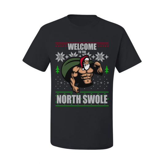 Ugly  Christmas T-shirt  "Merry Liftmas!" Santa Fitness Workout Gym Swole Gift, Group 2 Design Ugly Christmas T-shirt  Ugly Christmas  Men's T-Shirt