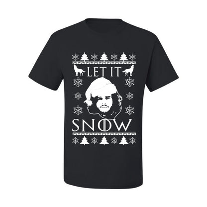 Graphic GoT Ugly Christmas  T-shirt Let It Snow Jon Snow Stark Ugly Christmas T-shirt  Ugly Christmas  Men's T-Shirt