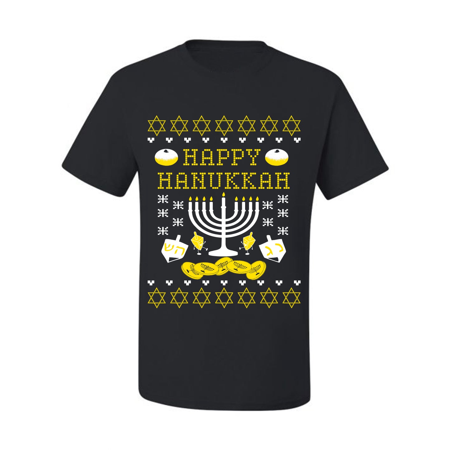 Men's Graphic Ugly Xmas Tshirt, T-Shirt, Happy Hanukkah Ugly Christmas Tshirt Men's Graphic T-Shirt Ugly Christmas  Men's T-Shirt