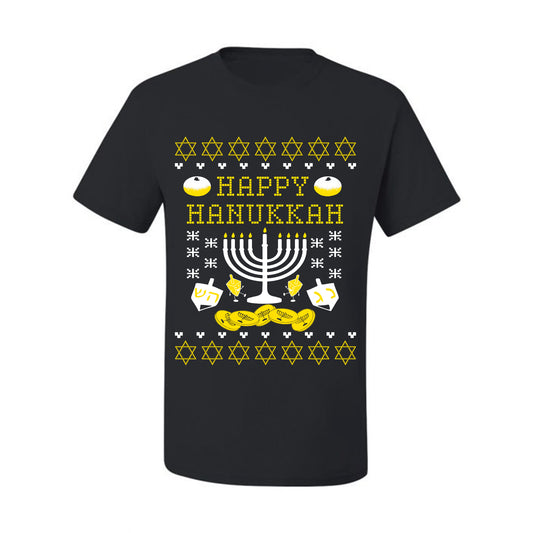Men's Graphic Ugly Xmas Tshirt, T-Shirt, Happy Hanukkah Ugly Christmas Tshirt Men's Graphic T-Shirt Ugly Christmas  Men's T-Shirt