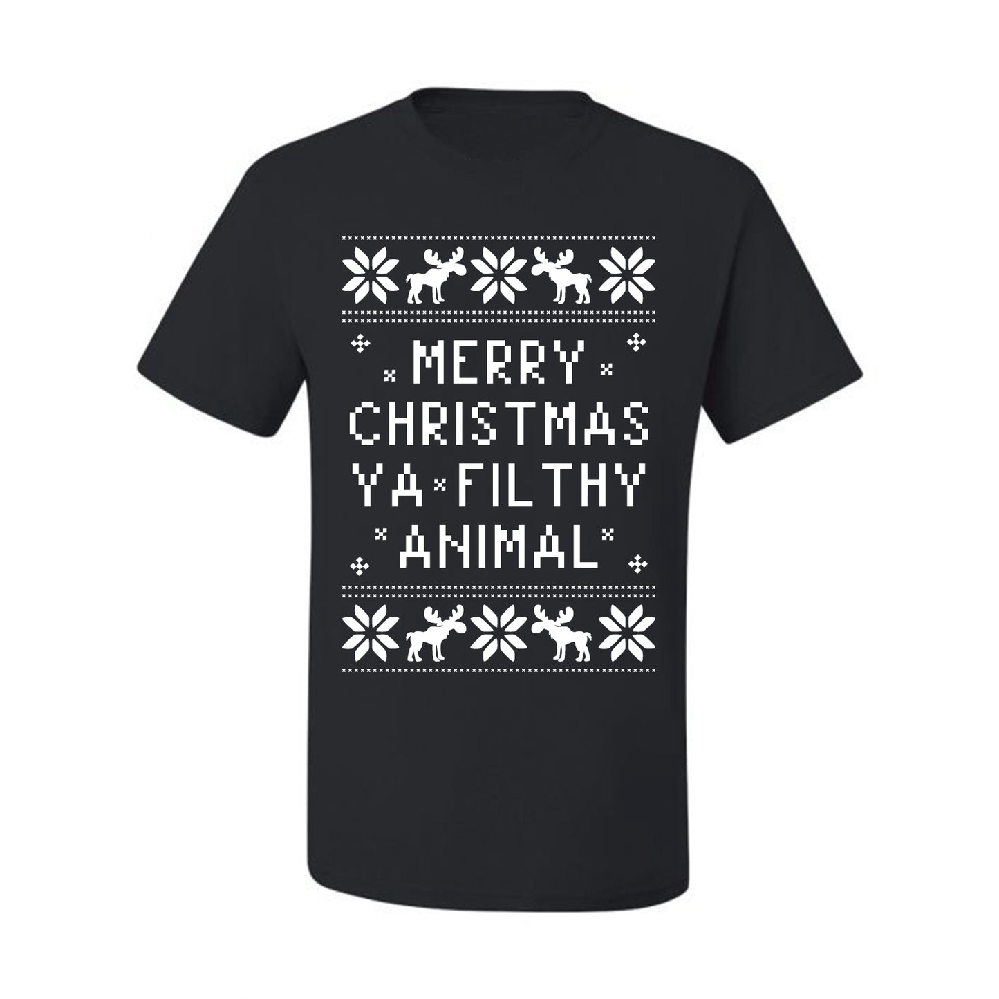 Baby's Ugly Christmas Bodysuit T-shirt Kids Girls Boys Infant Merry Christmas Ya' Filthy Ugly Christmas T-shirt  Ugly Christmas  Men's T-Shirt