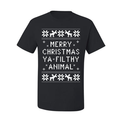 Baby's Ugly Christmas Bodysuit T-shirt Kids Girls Boys Infant Merry Christmas Ya' Filthy Ugly Christmas T-shirt  Ugly Christmas  Men's T-Shirt