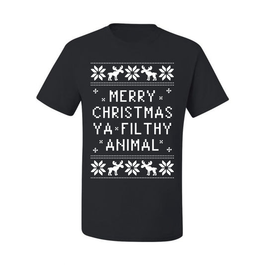Baby's Ugly Christmas Bodysuit T-shirt Kids Girls Boys Infant Merry Christmas Ya' Filthy Ugly Christmas T-shirt  Ugly Christmas  Men's T-Shirt