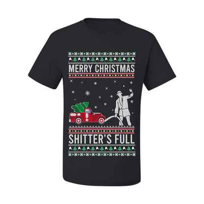 Men's  Shirt Ugly Holiday  T-shirt Merry Christmas Shitter's Ugly Christmas T-shirt  Ugly Christmas  Men's T-Shirt
