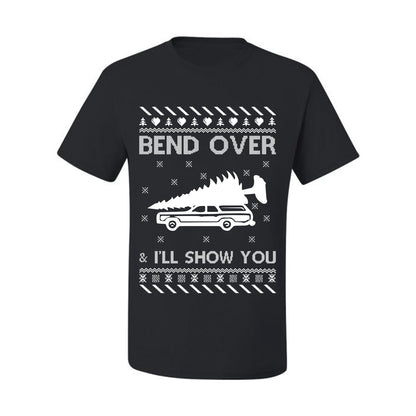 Ugly Xmas Tshirt Graphic T-Shirt, "Bend Over and I'll Show You", Wild Bobby  Ugly Christmas Tshirt Men's Graphic T-Shirt Ugly Christmas  Men's T-Shirt