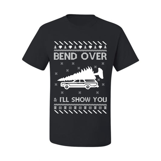 Ugly Xmas Tshirt Graphic T-Shirt, "Bend Over and I'll Show You", Wild Bobby  Ugly Christmas Tshirt Men's Graphic T-Shirt Ugly Christmas  Men's T-Shirt
