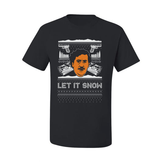 Ugly Christmas  Tshirt Graphic Funny, Let It Snow, Pablo Escobar, Merry Xmas Ugly Christmas Tshirt Men's Graphic T-Shirt Ugly Christmas  Men's T-Shirt