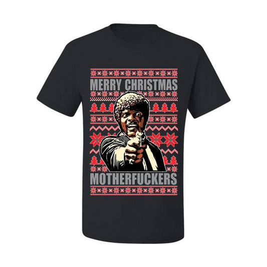 Ugly Xmas Tshirt , Merry Christmas Motherfuckers Ugly Christmas Tshirt Men's Graphic T-Shirt Ugly Christmas  Men's T-Shirt