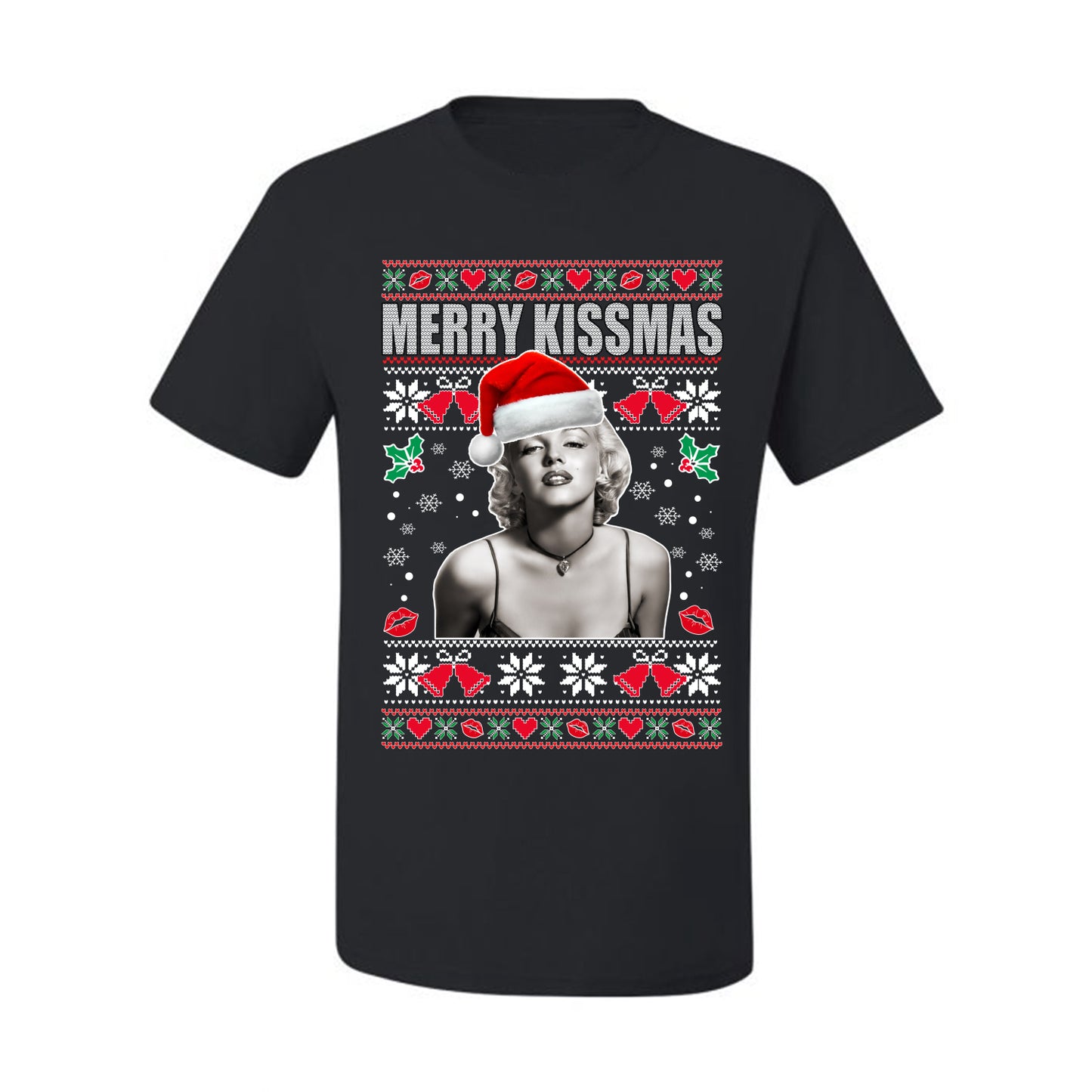 Merry Kissmas Marilyn Monroe, Christmas Gifts, Funny Xmas Gift Idea, Ugly Christmas Sweater Men's T-Shirt