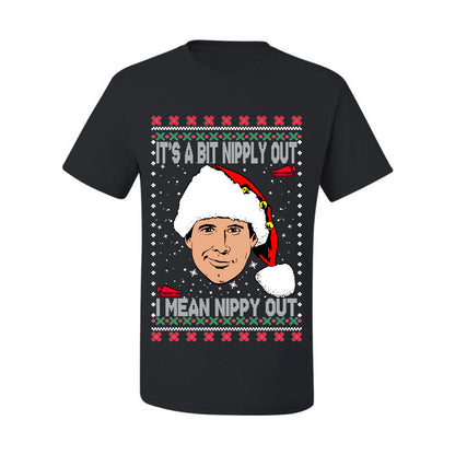 Clark G It's A Bit Nipply Out, Christmas Gifts, Funny Xmas Gift Idea, Ugly Christmas Sweater Men's T-Shirt
