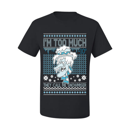 Ugly Xmas Holiday T-shirt Muscle Tank Jersey, They Call Me Snowmeiser I'm Too Much, Wild Bobby Ugly Christmas T-shirt  Ugly Christmas  Men's T-Shirt