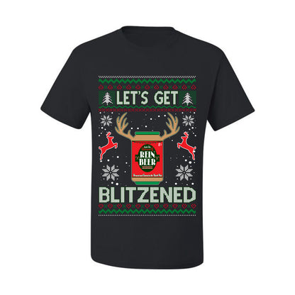 Men's Ugly T-shirt for Christmas Holidays  Shirt Wild Bobby Let's Get Blitzened Rein Beer Ugly Christmas T-shirt  Ugly Christmas  Men's T-Shirt