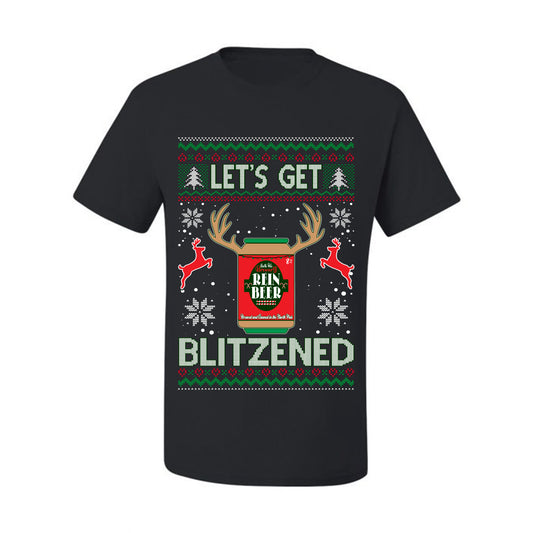 Men's Ugly T-shirt for Christmas Holidays  Shirt Wild Bobby Let's Get Blitzened Rein Beer Ugly Christmas T-shirt  Ugly Christmas  Men's T-Shirt