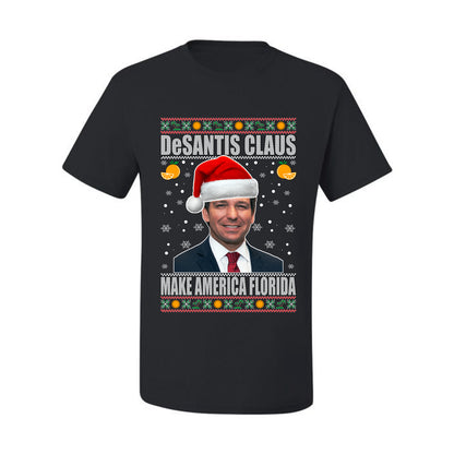 Men's Ugly Christmas T-Shirt, Desantis Claus Ugly Christmas Tshirt Men's Graphic T-Shirt Ugly Christmas  Men's T-Shirt