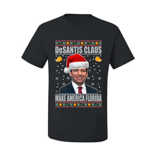 Men's Ugly Christmas T-Shirt, Desantis Claus Ugly Christmas Tshirt Men's Graphic T-Shirt Ugly Christmas  Men's T-Shirt