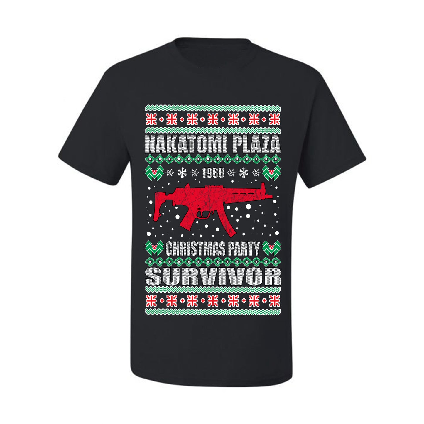 Men's Ugly  Shirt for Christmas Nakatomi Plaza Christmas Party Survivor Ugly Christmas T-shirt  Ugly Christmas  Men's T-Shirt