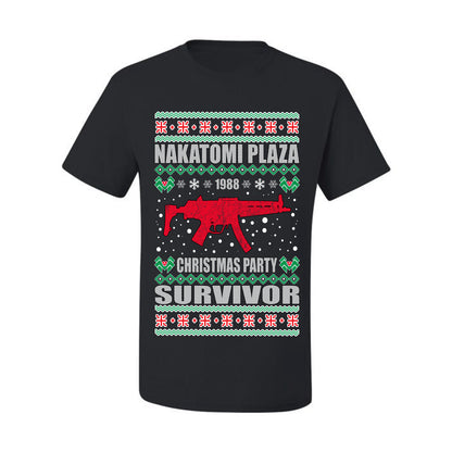 Men's Ugly  Shirt for Christmas Nakatomi Plaza Christmas Party Survivor Ugly Christmas T-shirt  Ugly Christmas  Men's T-Shirt