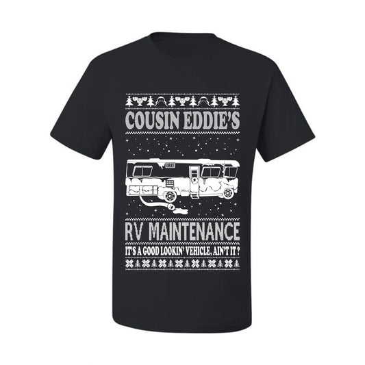 Men's Ugly Holiday Xmas T-shirt  Shirt Cousin Eddie's RV Maintenance Family Vacation Ugly Christmas T-shirt  Ugly Christmas  Men's T-Shirt