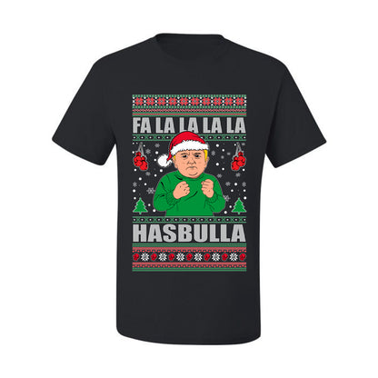 Men's Ugly Xmas  Shirt Tshirt, FA la la la la HASBULla Ugly Christmas Tshirt Men's Graphic T-Shirt Ugly Christmas  Men's T-Shirt