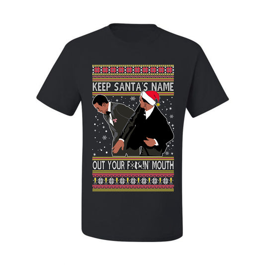 Ugly Christmas Holiday  T-shirt Don’t Say Santa's Name Ugly Christmas T-shirt  Ugly Christmas  Men's T-Shirt