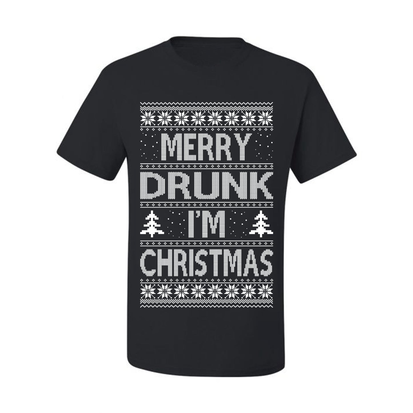 Funny Ugly Xmas Tshirt , Merry Drunk I'm Christmas, Wine Beer  Drinking,  Ugly Christmas Tshirt Men's Graphic T-Shirt Ugly Christmas  Men's T-Shirt
