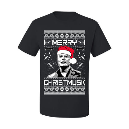 Elon Musk Meme Merry Christmusk Ugly Xmas  Tshirt Ugly Christmas Tshirt Men's Graphic T-Shirt Ugly Christmas  Men's T-Shirt
