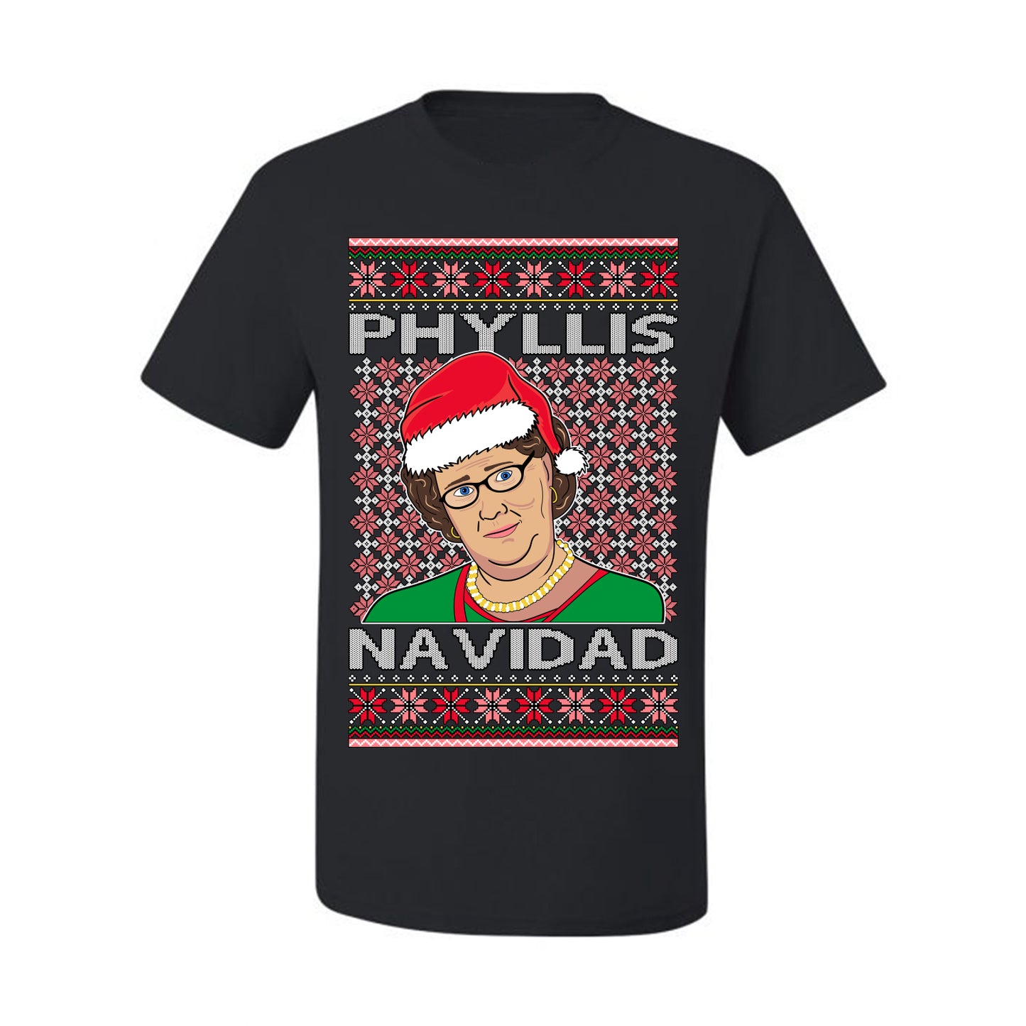 Graphic Ugly Holiday Office  Phyllis Navidad  Ugly Christmas T-shirt  Ugly Christmas  Men's T-Shirt