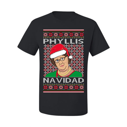 Graphic Ugly Holiday Office  Phyllis Navidad  Ugly Christmas T-shirt  Ugly Christmas  Men's T-Shirt
