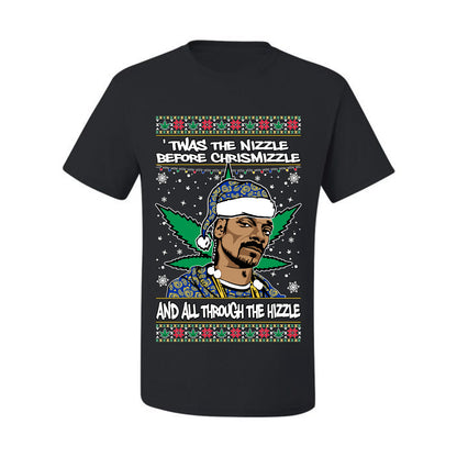 Ugly  Christmas T-shirt "'Twas The Nizzle Before Chrismizzle"  Snoop Xmas Ugly Christmas T-shirt  Ugly Christmas  Men's T-Shirt