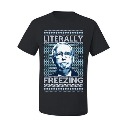 Literally Freezing McConnell , Merry Christmas Tee, Ugly Christmas,  Sweater Men's T-Shirt