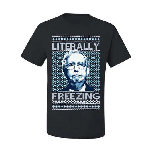 Literally Freezing McConnell , Merry Christmas Tee, Ugly Christmas,  Sweater Men's T-Shirt