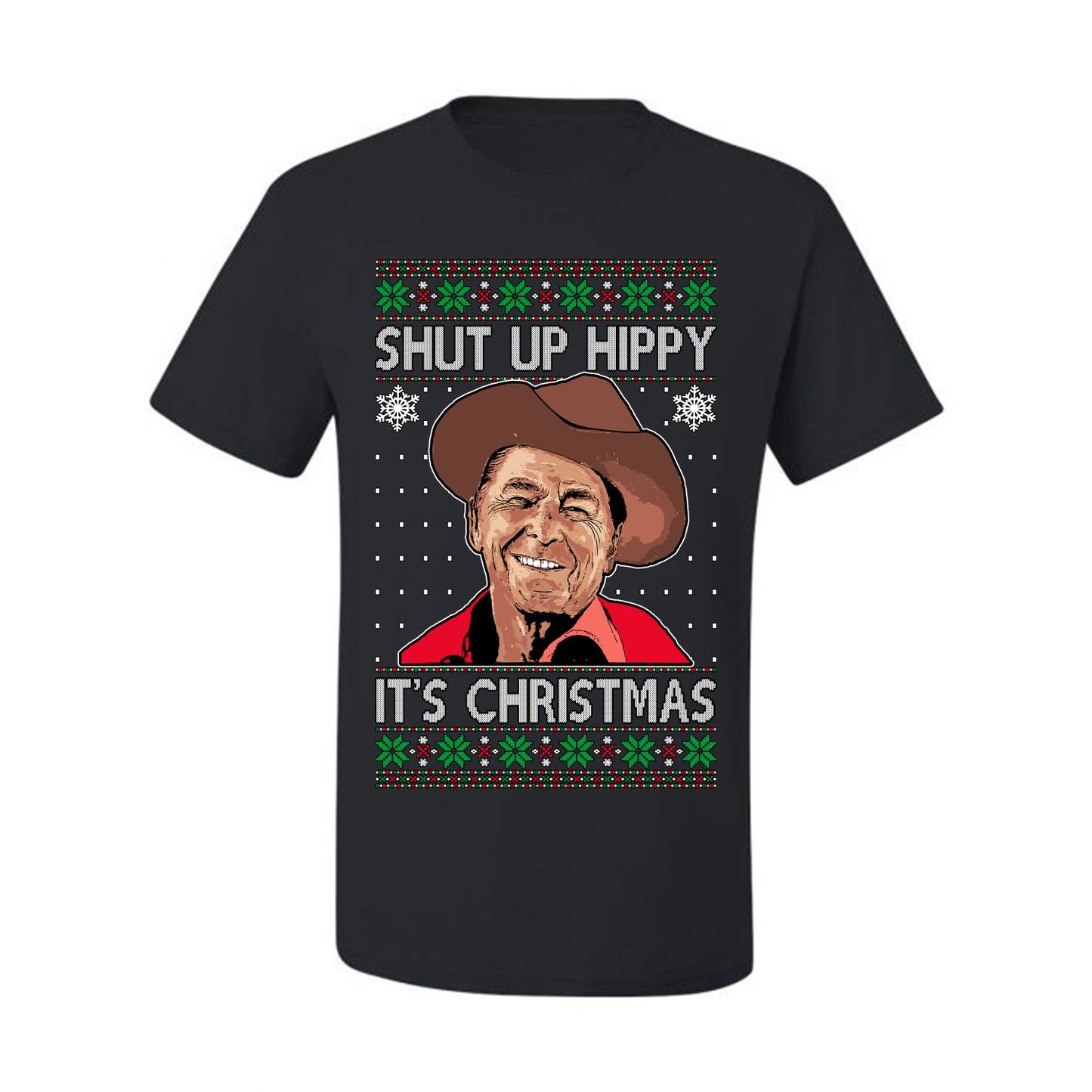 Shut Up Hippy It's Christmas , Merry Christmas Tee, Ugly Christmas,  Sweater Men's T-Shirt